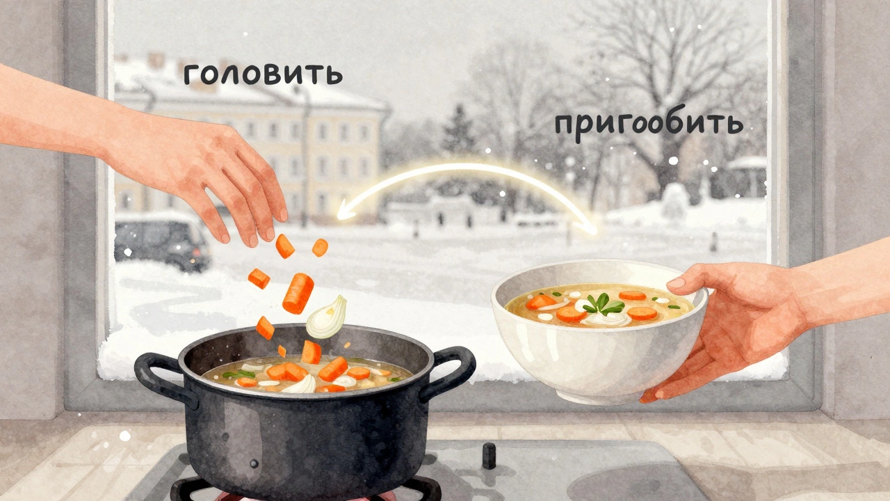 Две руки: одна кладет ингредиенты в кастрюлю, другая подносит готовое блюдо.