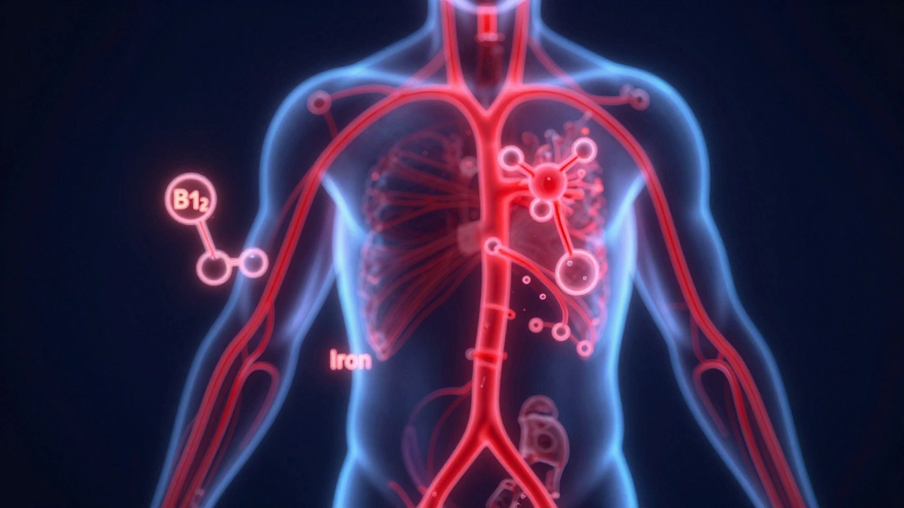 Концептуальная схема кровотока в теле с холодными конечностями